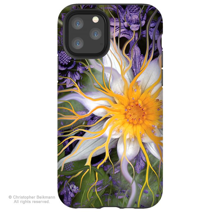 Bali Dream Flower - iPhone 12 / 12 Pro / 12 Pro Max / 12 Mini Tough Case Tough Case - Dual Layer Protection for Apple iPhone XI - Abstract Floral Art Case - iPhone 12 Tough Case - Fusion Idol Arts - New Mexico Artist Christopher Beikmann
