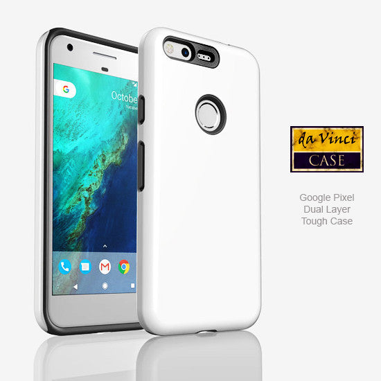 Blue Bubble Abstract - Artistic Google Pixel Tough Case - Dual Layer Protection - blue bubbles - Google Pixel Tough Case - Fusion Idol Arts - New Mexico Artist Christopher Beikmann