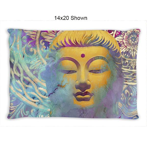 Colorful Pastel Zen Buddha Art Throw Pillow - Light of Truth - Throw Pillow - Fusion Idol Arts - New Mexico Artist Christopher Beikmann