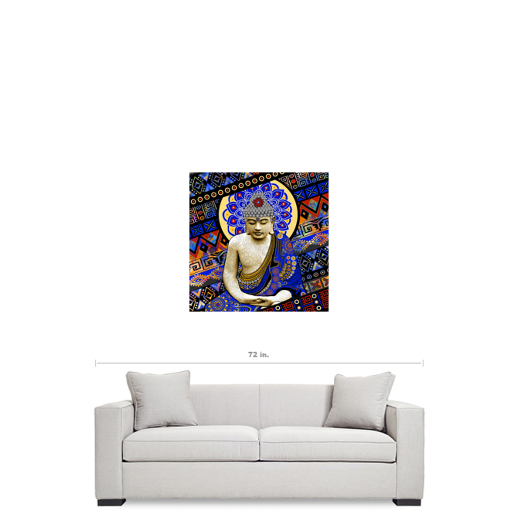 Colorful Tribal Buddha Art Canvas - Modern Buddha Artwork - Rhythm of My Mind - Premium Canvas Gallery Wrap - Fusion Idol Arts - New Mexico Artist Christopher Beikmann