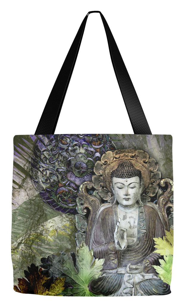 Fall Color Buddha Art Tote Bag - Autumn Wisdom - Tote Bag - Fusion Idol Arts - New Mexico Artist Christopher Beikmann