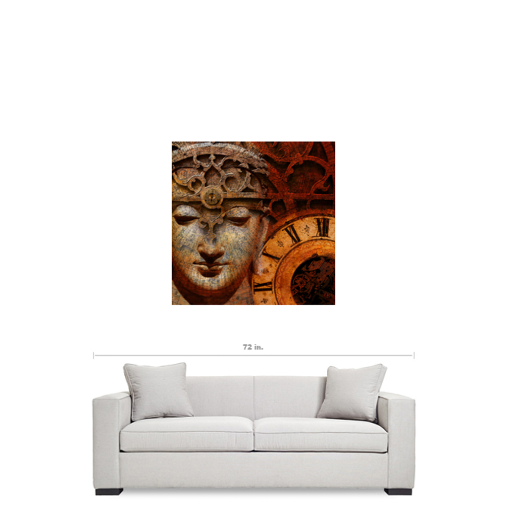 Esoteric Steampunk Buddha Art Canvas - The Illusion of Time - Premium Canvas Gallery Wrap - Fusion Idol Arts - New Mexico Artist Christopher Beikmann