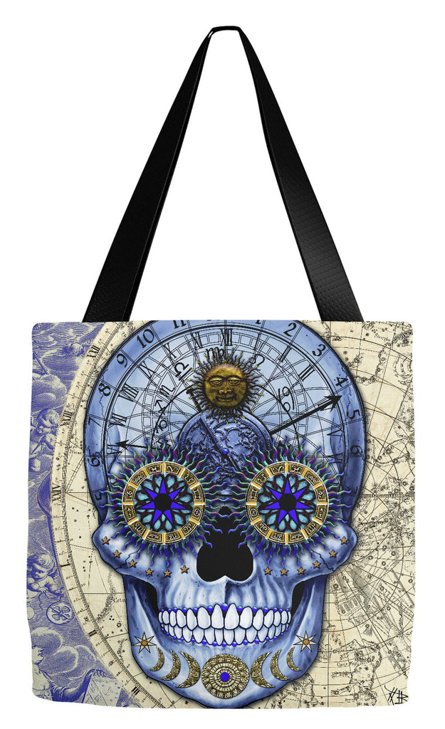 Astrology Steampunk Skull Tote Bag - Astrologiskull - Tote Bag - Fusion Idol Arts - New Mexico Artist Christopher Beikmann