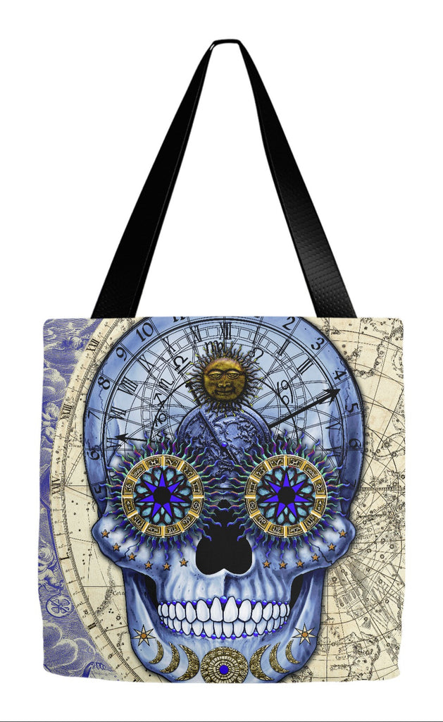 Astrology Steampunk Skull Tote Bag - Astrologiskull - Tote Bag - Fusion Idol Arts - New Mexico Artist Christopher Beikmann