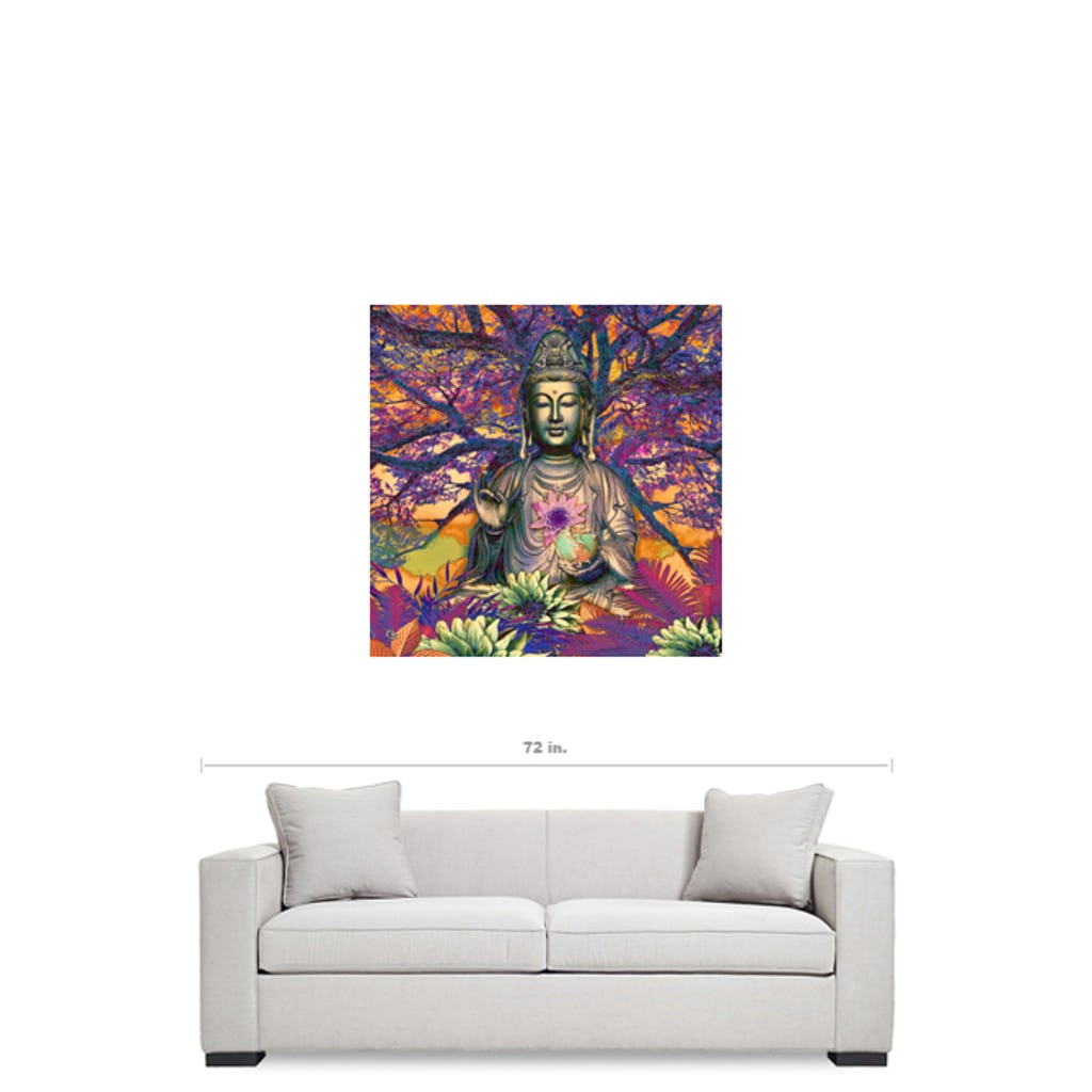 Healing Nature - Kwan Yin Buddha Goddess Canvas Art Print - Premium Canvas Gallery Wrap - Fusion Idol Arts - New Mexico Artist Christopher Beikmann