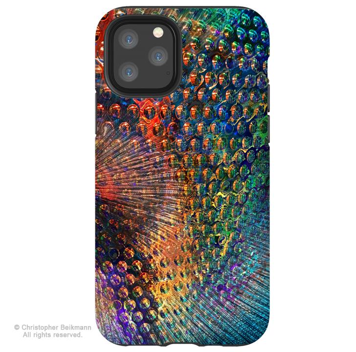 Aquatica Flare - iPhone 11 / 11 Pro / 11 Pro Max Tough Case - Dual Layer Protection for Apple iPhone XI -  Colorful Abstract Art Case - iPhone 11 Tough Case - Fusion Idol Arts - New Mexico Artist Christopher Beikmann
