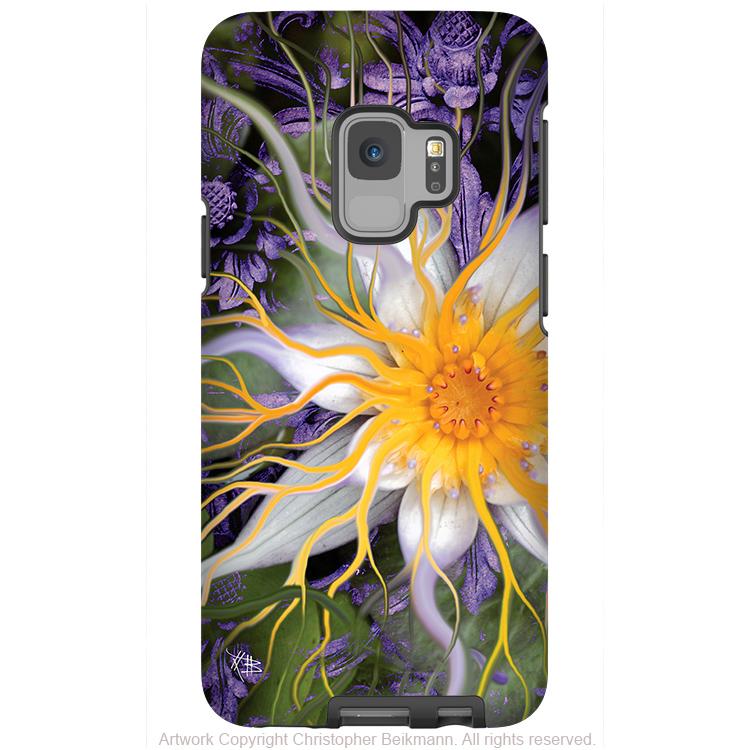 Bali Dream Flower - Galaxy S9 / S9 Plus / Note 9 Tough Case - Dual Layer Protection for Samsung S9 - Premium Art Case - Galaxy S9 / S9+ / Note 9 - Fusion Idol Arts - New Mexico Artist Christopher Beikmann
