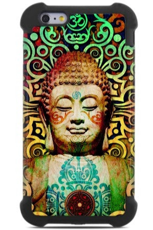 Tribal Buddha iPhone 6 Plus - 6s Plus Case - Heart of Transcendence - SUPER BUMPER Case - iPhone 6 6s Plus SUPER BUMPER Case - Fusion Idol Arts - New Mexico Artist Christopher Beikmann
