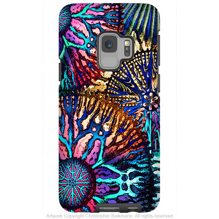 Cosmic Star Coral - Galaxy S9 / S9 Plus / Note 9 Tough Case - Dual Layer Protection for Samsung S9 - Colorful Art Case - Galaxy S9 / S9+ / Note 9 - Fusion Idol Arts - New Mexico Artist Christopher Beikmann