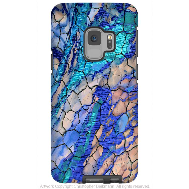 Desert Memories - Galaxy S9 / S9 Plus / Note 9 Tough Case - Dual Layer Protection for Samsung S9 - Blue Abstract Art Case - Galaxy S9 / S9+ / Note 9 - Fusion Idol Arts - New Mexico Artist Christopher Beikmann