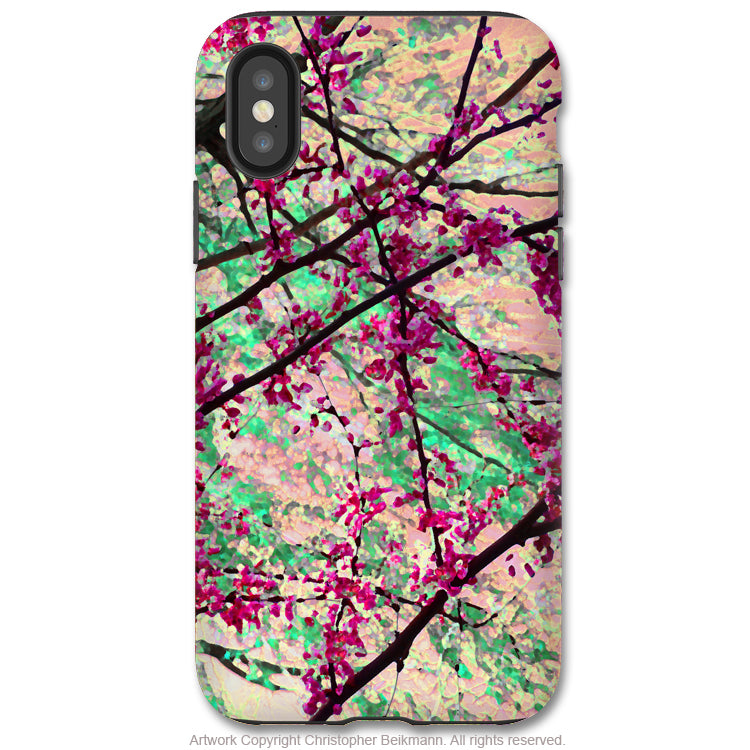 Eternal Spring - iPhone X / XS / XS Max / XR Tough Case - Dual Layer Protection for Apple iPhone 10 - Floral Art Case - iPhone X Tough Case - Fusion Idol Arts - New Mexico Artist Christopher Beikmann