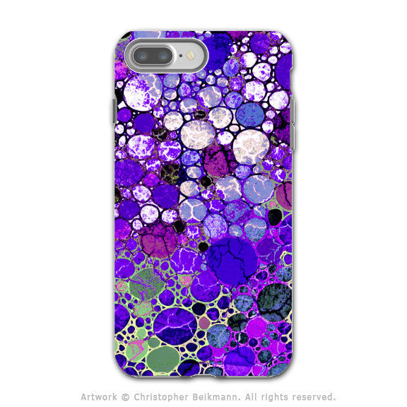 Purple Bubble Abstract - Artistic iPhone 7 PLUS - 7s PLUS Tough Case - Dual Layer Protection - Grape Bubbles - iPhone 7 Plus Tough Case - Fusion Idol Arts - New Mexico Artist Christopher Beikmann