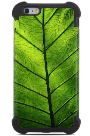 Green Leaf iPhone 6 Plus - 6s Plus Case - Leaf of Knowledge - SUPER BUMPER Case - iPhone 6 6s Plus SUPER BUMPER Case - Fusion Idol Arts - New Mexico Artist Christopher Beikmann