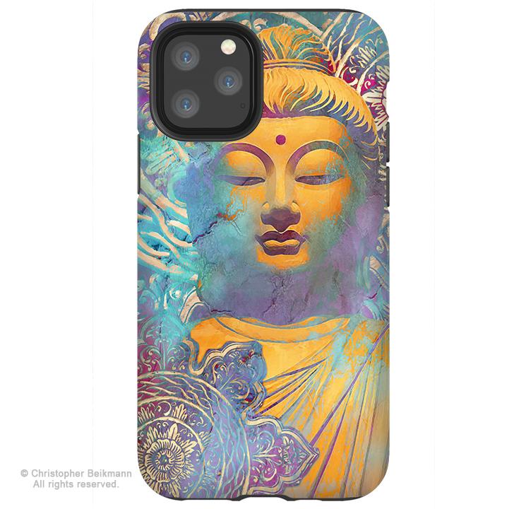 Light of Truth Buddha - iPhone 11 / 11 Pro / 11 Pro Max Tough Case - Dual Layer Protection for Apple iPhone XI - Pastel Buddha Art Case - iPhone 11 Tough Case - Fusion Idol Arts - New Mexico Artist Christopher Beikmann