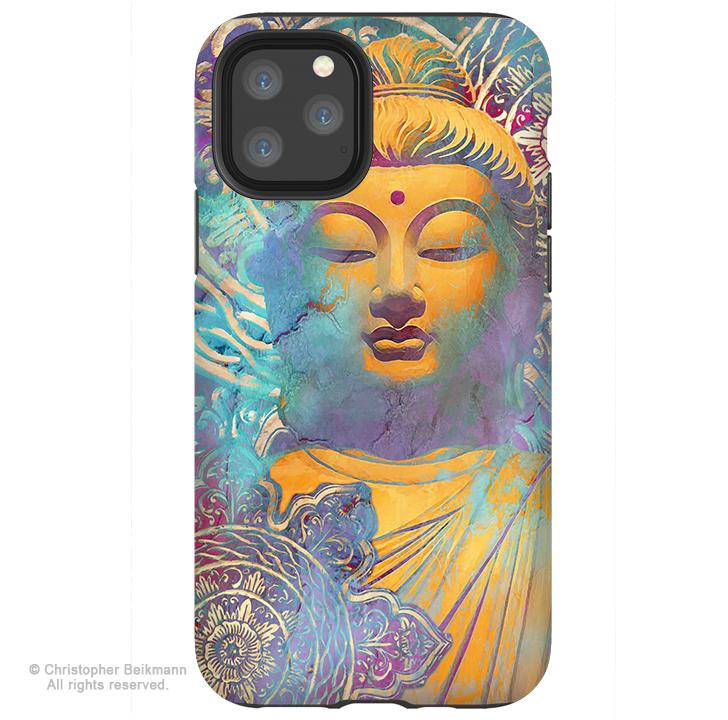 Light of Truth - Pastel Buddha iPhone 12 / 12 Pro / 12 Pro Max / 12 Mini Tough Case Tough Case - Dual Layer Protection for Apple iPhone XI - Buddhist Case - iPhone 12 Tough Case - Fusion Idol Arts - New Mexico Artist Christopher Beikmann