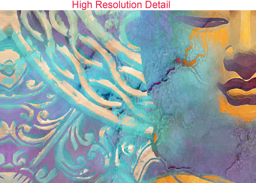 Colorful Buddha Art Canvas - Modern Zen Decor - The Light of Truth - Premium Canvas Gallery Wrap - Fusion Idol Arts - New Mexico Artist Christopher Beikmann