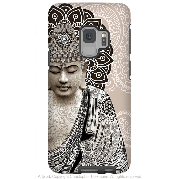 Meditation Mehndi - Paisley Buddha - Galaxy S9 / S9 Plus / Note 9 Tough Case - Dual Layer Protection for Samsung S9 - Galaxy S9 / S9+ / Note 9 - Fusion Idol Arts - New Mexico Artist Christopher Beikmann