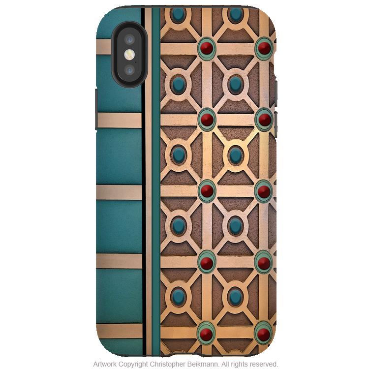 Mid-Century Revival - iPhone X / XS / XS Max / XR Tough Case - Dual Layer Protection for Apple iPhone 10 - Retro Geometric Art Case - iPhone X Tough Case - Fusion Idol Arts - New Mexico Artist Christopher Beikmann