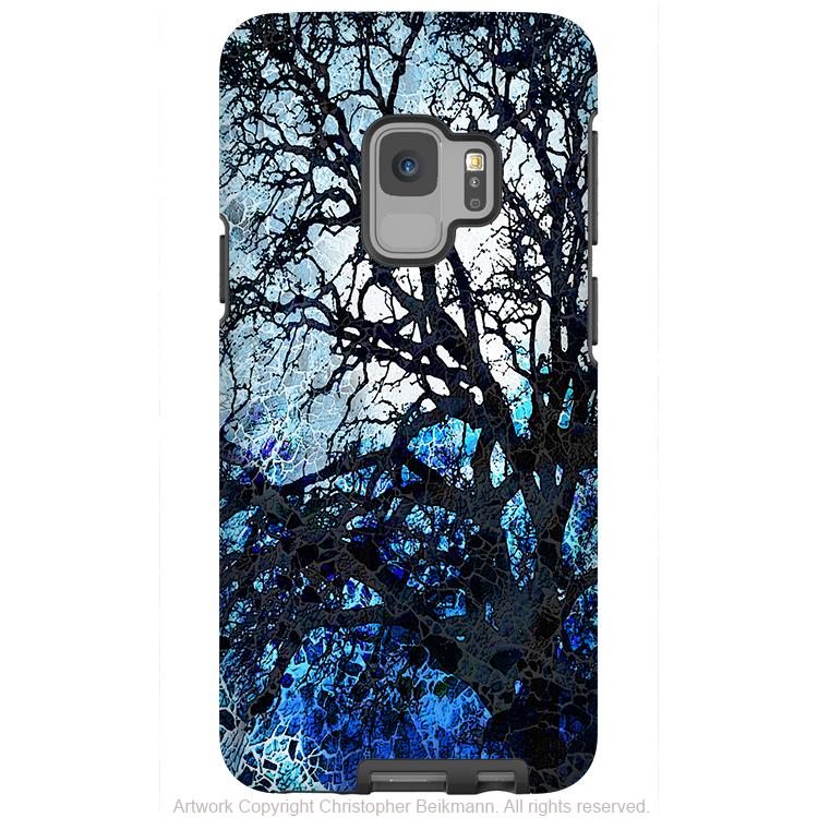 Moonlit Night - Galaxy S9 / S9 Plus / Note 9 Tough Case - Dual Layer Protection for Samsung S9 - Blue Tree Art Case - Galaxy S9 / S9+ / Note 9 - Fusion Idol Arts - New Mexico Artist Christopher Beikmann