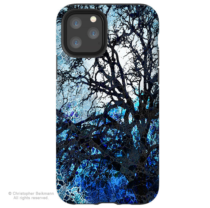 Moonlit Night - iPhone 13 / 13 Pro / 13 Pro Max / 13 Mini Tough Case - Blue Tree Art Case - iPhone 13 Tough Case - Fusion Idol Arts - New Mexico Artist Christopher Beikmann