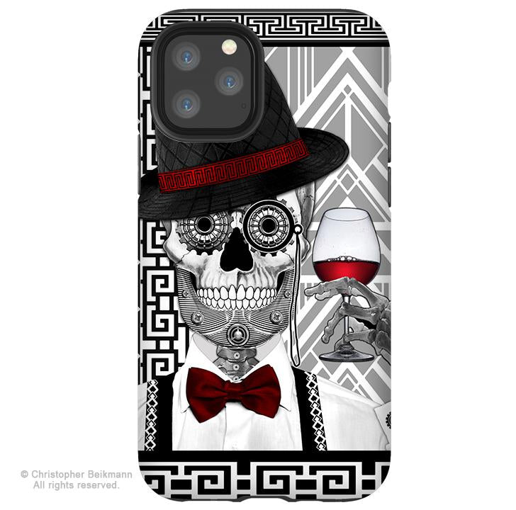 Mr JD Vanderbone - iPhone 11 / 11 Pro / 11 Pro Max Tough Case - Dual Layer Protection for Apple iPhone XI - 1920's Art Deco Sugar Skull - iPhone 11 Tough Case - Fusion Idol Arts - New Mexico Artist Christopher Beikmann