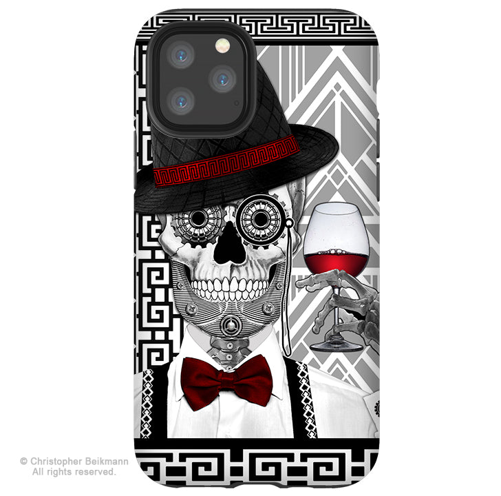 1920's Sugar Skull iPhone 13 / 13 Pro / 13 Pro Max / 13 Mini Tough Case - Mr JD Vanderbone - iPhone 13 Tough Case - Fusion Idol Arts - New Mexico Artist Christopher Beikmann