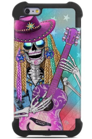 Country Girl Sugar Skull - iPhone 6 Plus - 6s Plus Case - Scary Underwood - iPhone 6 6s Plus SUPER BUMPER Case - Fusion Idol Arts - New Mexico Artist Christopher Beikmann