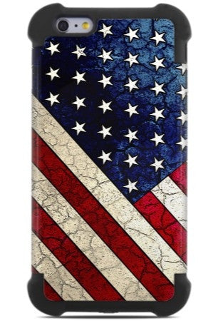 Vintage American Flag iPhone 6 Plus 6s Plus Case - Stars & Stripes - US Flag iPhone 6 Plus SUPER BUMPER Case - iPhone 6 6s Plus SUPER BUMPER Case - Fusion Idol Arts - New Mexico Artist Christopher Beikmann