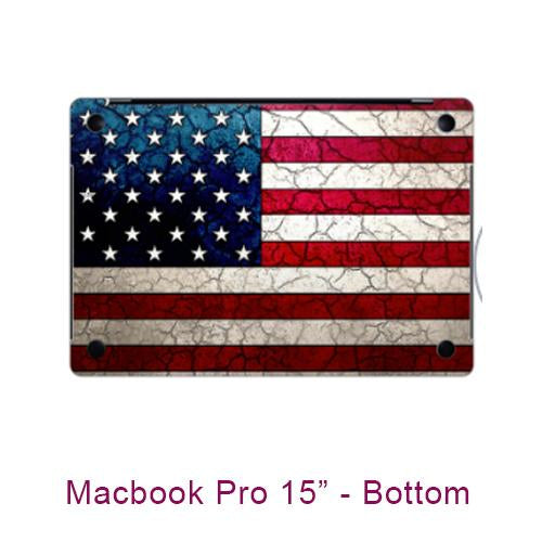 Stars and Stripes - Macbook Pro 15 inch Laptop Vinyl Skin Decal - Laptop Skin Decal - Fusion Idol Arts - New Mexico Artist Christopher Beikmann