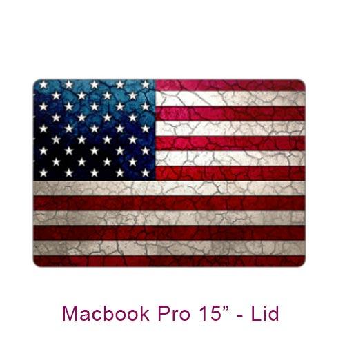 Stars and Stripes - Macbook Pro 15 inch Laptop Vinyl Skin Decal - Laptop Skin Decal - Fusion Idol Arts - New Mexico Artist Christopher Beikmann