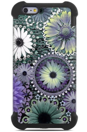 Floral iPhone 6 Plus - 6s Plus Case - Tidal Bloom - Purple and Green Floral iPhone 6 Plus SUPER BUMPER Case - iPhone 6 6s Plus SUPER BUMPER Case - Fusion Idol Arts - New Mexico Artist Christopher Beikmann