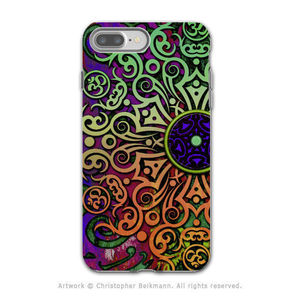 Tribal Mandala Art - Artistic iPhone 7 PLUS - 7s PLUS Tough Case - Dual Layer Protection - Tribal Transcendence - iPhone 7 Plus Tough Case - Fusion Idol Arts - New Mexico Artist Christopher Beikmann