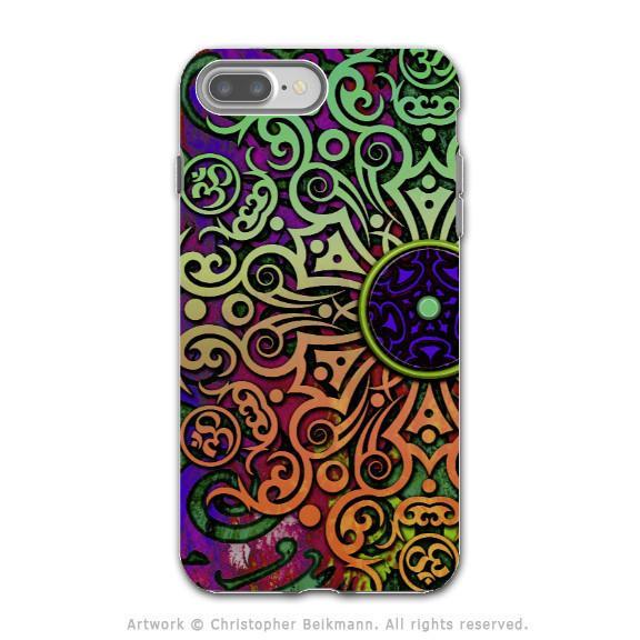 Tribal Mandala Art - Artistic iPhone 8 PLUS Tough Case - Dual Layer Protection - Tribal Transcendence - iPhone 8 Plus Tough Case - Fusion Idol Arts - New Mexico Artist Christopher Beikmann