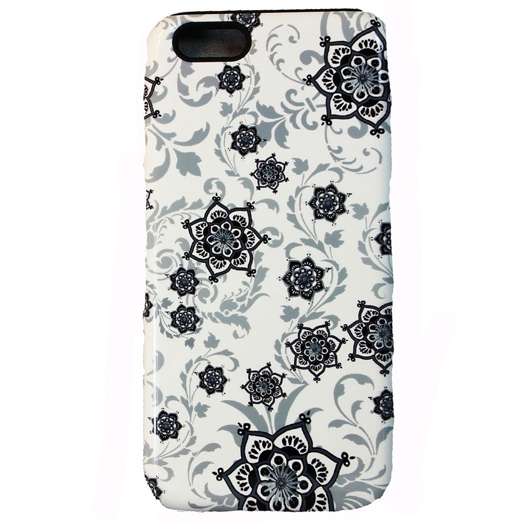 Victorian Paisley iPhone 6 6s TOUGH Case - Victoriana - Black and White Paisley Floral - Artistic iPhone 6 Case - iPhone 6 6s TOUGH Case - Fusion Idol Arts - New Mexico Artist Christopher Beikmann