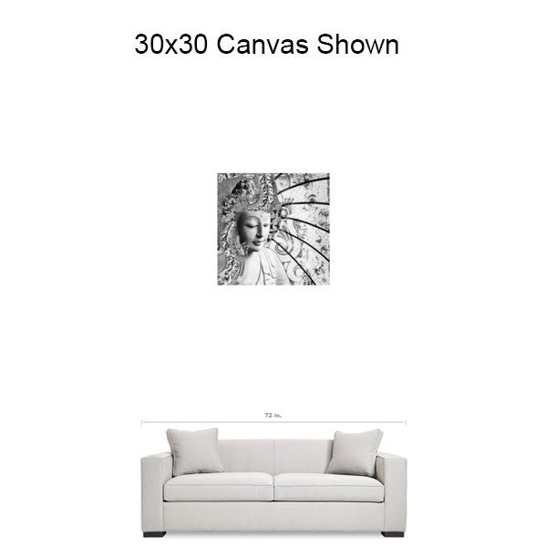 Black and White Zen Buddha Canvas Art - Bliss of Being - Premium Canvas Gallery Wrap - Fusion Idol Arts - New Mexico Artist Christopher Beikmann