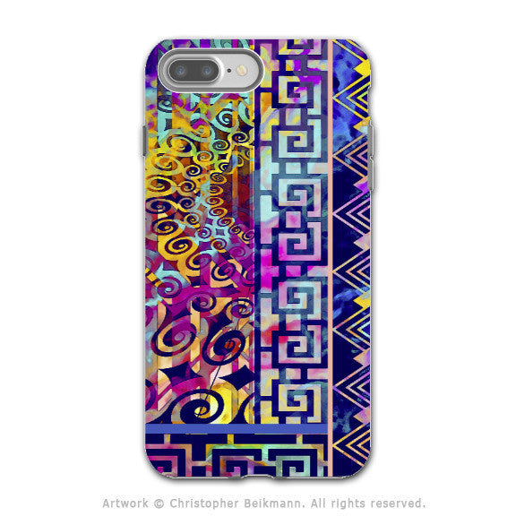 Colorful Modern Art - Artistic iPhone 7 PLUS - 7s PLUS Tough Case - Dual Layer Protection - Nouveau Boom - iPhone 7 Plus Tough Case - Fusion Idol Arts - New Mexico Artist Christopher Beikmann