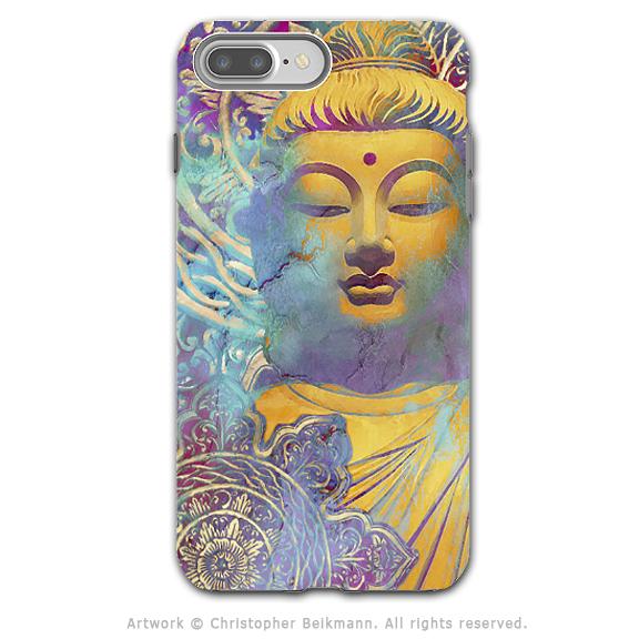 Colorful pastel Buddha art - Artistic iPhone 8 Plus Tough Case - Dual Layer Protection - Light of Truth - iPhone 8 Plus Tough Case - Fusion Idol Arts - New Mexico Artist Christopher Beikmann
