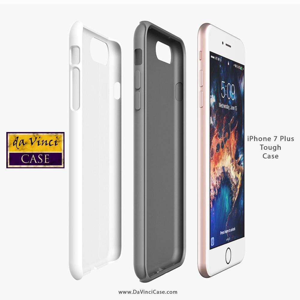 Blue Zen Mandala - Artistic iPhone 8 PLUS Tough Case - Dual Layer Protection - Cloud Mandala - iPhone 8 Plus Tough Case - Fusion Idol Arts - New Mexico Artist Christopher Beikmann