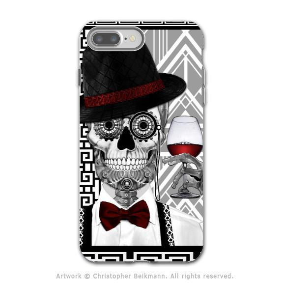 Art Deco Sugar Skull - Artistic iPhone 8 PLUS Tough Case - Dual Layer Protection - Mr JD Vanderbone - iPhone 8 Plus Tough Case - Fusion Idol Arts - New Mexico Artist Christopher Beikmann