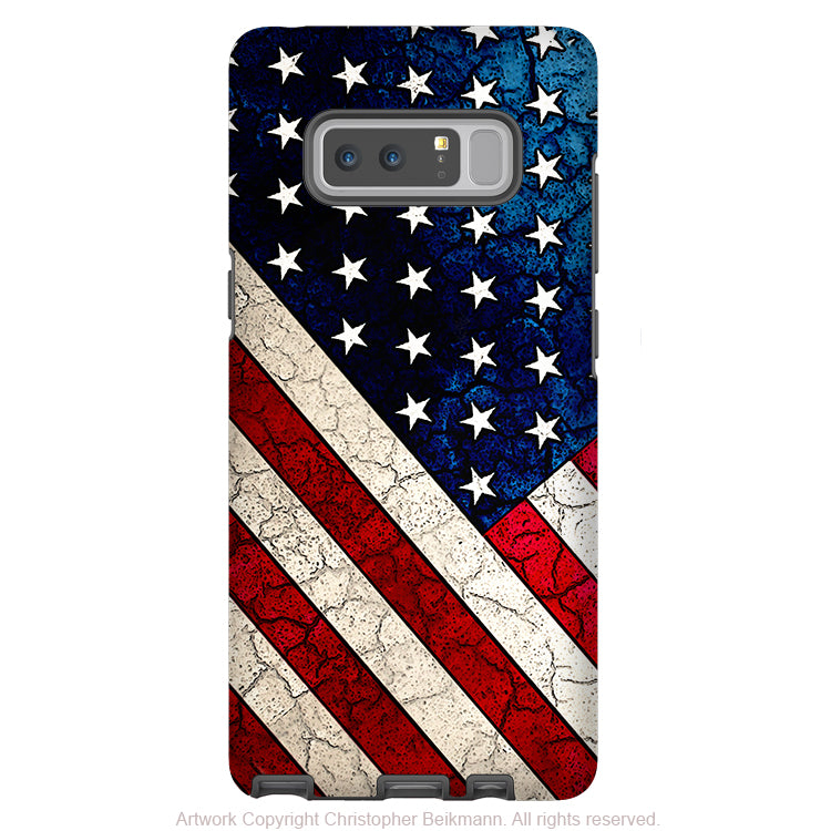 American Flag Galaxy Note 8 Case - US Flag Art Case for Samsung Galaxy Note 8 - Stars and Stripes - Galaxy Note 8 Tough Case - Fusion Idol Arts - New Mexico Artist Christopher Beikmann
